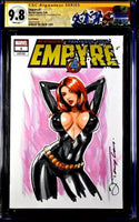 EMPYRE #1 CGC SS 9.8 BLACK WIDOW ORIGINAL ART SKETCH FANTASTIC FOUR AVENGERS0
