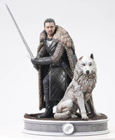 GAME OF THRONES GALLERY JON SNOW & GHOST 10" PVC DIORAMA TOY FIGURE STATUE STARK0