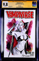 VAMPIVERSE #1 CGC SS 9.8 ORIGINAL ART SKETCH LADY DEATH LILLITH DRACULINA HORROR0