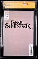 SINS OF SINISTER #1 CGC SS 9.8 ARTGERM 1:100 VIRGIN VARIANT X-MEN EMMA FROST1