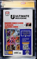 ULTIMATE WOLVERINE #1 CGC SS 9.8 TYLER KIRKHAM EXCLUSIVE BATTLE DAMAGED VARIANT1