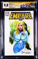 EMPYRE #1 CGC SS 9.8 INVISIBLE WOMAN ORIGINAL ART SKETCH AVENGERS FANTASTIC FOUR0