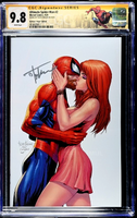 ULTIMATE SPIDER-MAN #2 CGC SS 9.8 TYLER KIRKHAM EXCLUSIVE VIRGIN VARIANT MJ KISS0