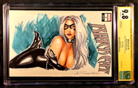 BLACK CAT #1 CGC SS 9.8 ORIGINAL ART SKETCH 2 SPIDER-MAN MARY JANE MARVEL COMICS0