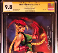 STREET FIGHTER MASTERS CHUN-LI #1 CGC SS 9.8 CHATZOUDIS EXCLUSIVE VIRGIN VARIANT1
