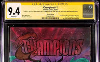 CHAMPIONS #1 CGC SS 9.4 NM HELA ORIGINAL ART SKETCH HULK MILES MORALES MS MARVEL3