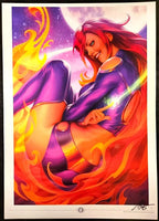 STARFIRE LIMITED EDITION SIGNED GLOSSY PRINT ARTGERM TEEN TITANS ROBIN DC COMICS1