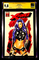 X-FORCE #1 CGC SS 9.8 PSYLOCKE ORIGINAL ART SKETCH X-MEN DOMINO CABLE DEATHLOK0