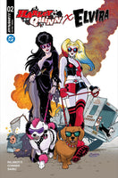 HARLEY QUINN X ELVIRA #2 FOIL VARIANT NM MISTRESS OF THE DARK CLOWN PRINCESS0