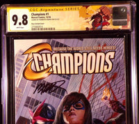 CHAMPIONS #1 CGC SS 9.8 ALEX ROSS 1:100 VARIANT KAMALA KHAN MILES MORALES NOVA1
