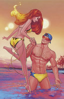 MARVEL SWIMSUIT SPECIAL FRIENDS FOES & RIVALS #1 X-MEN 1:50 VIRGIN VARIANT NM0