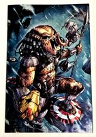 PREDATOR KILLS THE MARVEL UNIVERSE #1 BANDINI FOIL VIRGIN VARIANT NM AVENGERS0