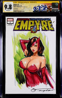 EMPYRE #1 CGC SS 9.8 BLACK WIDOW ORIGINAL ART SKETCH FANTASTIC FOUR AVENGERS0