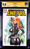 EMPYRE #1 CGC SS 9.8 BLACK WIDOW ORIGINAL ART SKETCH AVENGERS FANTASTIC FOUR0