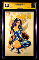 EXTRAORDINARY X-MEN #1 CGC SS 9.8 ORIGINAL ART SKETCH PSYLOCKE WOLVERINE ROGUE0