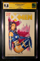 EXTRAORDINARY X-MEN #1 CGC SS 9.8 ORIGINAL ART SKETCH PSYLOCKE WOLVERINE GAMBIT0