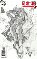 JSA CLASSIFIED #1 ADAM HUGHES 2ND PRINT SKETCH VARIANT NM POWER GIRL DC COMICS0