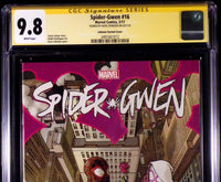 SPIDER-GWEN #16 CGC SS 9.8 DAVE JOHNSON 1:50 VARIANT GHOST MAN MILES MORALES MJ3
