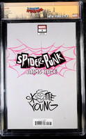 SPIDER-PUNK ARMS RACE #1 CGC SS 9.8 SKOTTIE YOUNG EXCLUSIVE PINK VARIANT GWEN1
