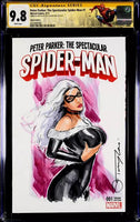SPECTACULAR SPIDER-MAN #1 CGC SS 9.8 BLACK CAT ORIGINAL ART SKETCH MARY JANE0

