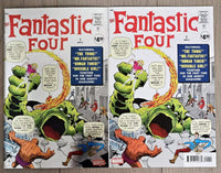 FANTASTIC FOUR #1 FACSIMILE FOIL EDITION SET NM STAN LEE JACK KIRBY MARVEL 20250
