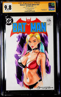 BATMAN #357 CGC SS 9.8 FACSIMILE HARLEY QUINN ORIGINAL ART SKETCH POISON IVY DC0

