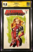 DEADPOOL #1 CGC SS 9.8 LADY DEADPOOOL ORIGINAL ART SKETCH X-MEN WOLVERINE MARVEL0
