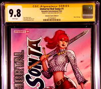 IMMORTAL RED SONJA #1 CGC SS 9.8 DAVID NAKAYAMA EXCLUSIVE FOIL LOGO VARIANT1
