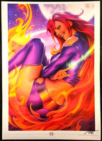 STARFIRE LIMITED EDITION SIGNED GLOSSY PRINT ARTGERM TEEN TITANS ROBIN DC COMICS0
