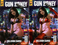GUN HONEY COLLISION COURSE #1 DERRICK CHEW VARIANT SET NM REG + COPIC SEXY SPY0

