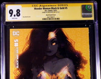 WONDER WOMAN BLACK AND GOLD #5 CGC SS 9.8 ROSE BESCH 1:25 VARIANT PRINCESS DIANA2
