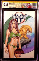 HOUSE OF M #1 CGC SS 9.8 ORIGINAL ART SKETCH SAVAGE ROGUE XMEN WOLVERINE MAGNETO0
