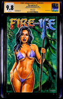 FIRE AND ICE #1 CGC SS 9.8 ORIGINAL ART SKETCH SEXY PREHISTORIC SAVAGE FANTASY0

