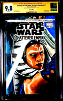 STAR WARS THE FORCE AWAKENS #1 CGC SS 9.8 ORIGINAL ART SKETCH AHSOKA TANO JEDI0

