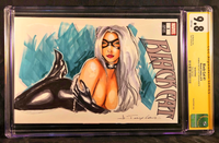 BLACK CAT #1 CGC SS 9.8 ORIGINAL ART SKETCH 2 SPIDER-MAN MARY JANE MARVEL COMICS1
