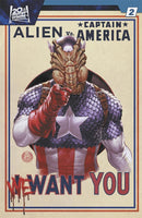 ALIEN VS. CAPTAIN AMERICA #2 MARK BROOKS VARIANT NM AVENGERS RED SKULL INHUMANS0
