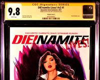 DIE!NAMITE LIVES! #1 CGC SS 9.8 ORIGINAL ART SKETCH VAMPIRELLA RED SONJA ZOMBIES1
