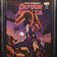STEVE ROGERS CAPTAIN AMERICA FIGHTING HYDRA AGENTS BY STEVE MCNIVEN VARIANT COMIC SIGNED CGC #1