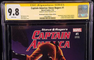 CAPTAIN AMERICA: STEVE ROGERS #1 CGC SS 9.8  VARIANT EDITION SIGNED STEVE EPTING