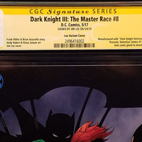 DARK KNIGHT III: THE MASTER RACE #8 CGC SS 9.8 1:500 VARIANT COVER SIGNED JIM LEE