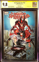 RED GOBLIN FLYING OVER NEW YORK CITY MENACING SPIDER-MAN BLACK CAT BY CLAYTON CRAIN SIGNED CGC #800
