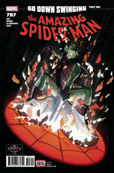 AMAZING SPIDER-MAN #797 ALEX ROSS COVER GREEN RED GOBLIN SHATTERED GLASS DAN SLOTT GO DOWN SWINGING