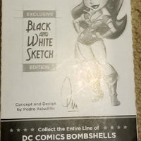 DC COMICS BOMBSHELLS WONDER WOMAN VINYL FIGURE B&W SKETCH EDITION SUPER RARE HTF