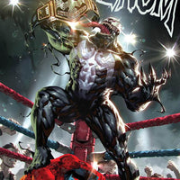 SEXY AND BLOODY BLACK CAT THINKING ABOUT SPIDERMAN MARY JANE GWEN VENOM BY KAEL NGU HOLDS THE WWE WRESTLING CHAMPIONSHIP BELT OVER HIS FOE, SPIDER-MAN CARNAGE. WRAITH KNULL VIRUS CODEX DONNY CATES